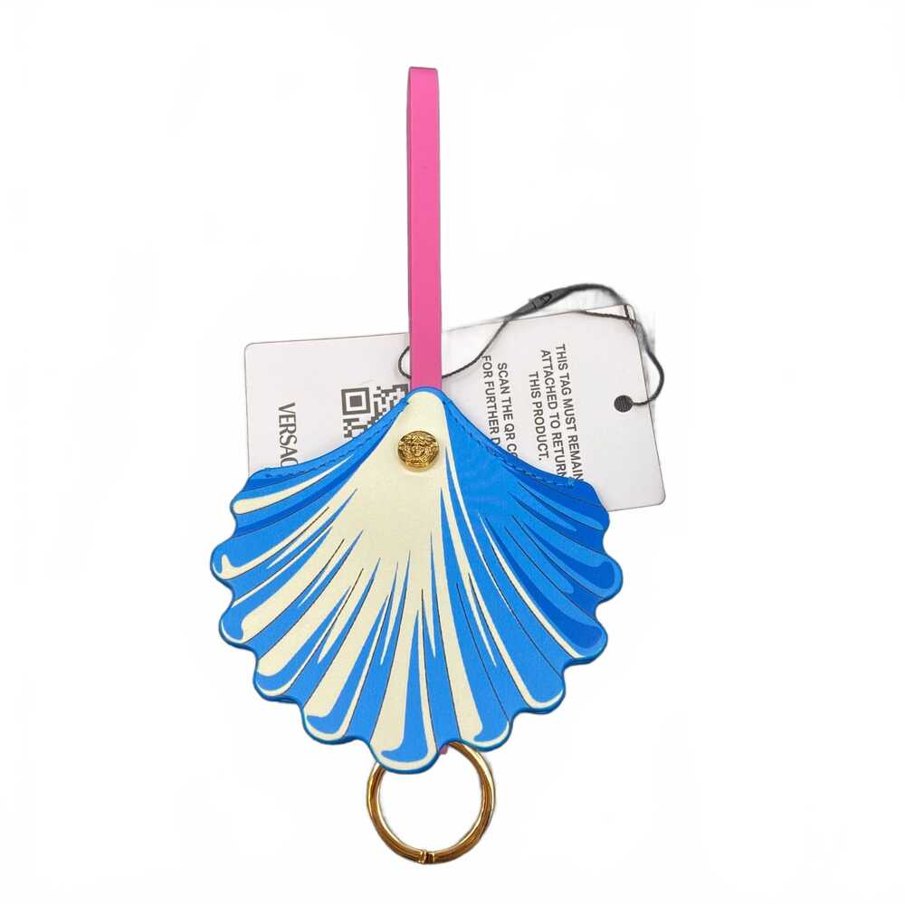 Versace Seashell Charm Key & Card Holder | Italian Leather OS